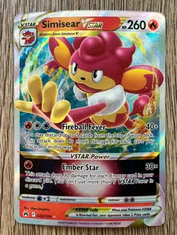 Pokemon TCG - Simisear VSTAR Crown Zenith 023/159 Holo Rare VSTAR - Image 1