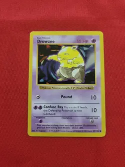 Pokemon: Drowzee Shadowless #49/102 Base Set 1999 Vintage WOTC - MP / HP - J6 - Image 3