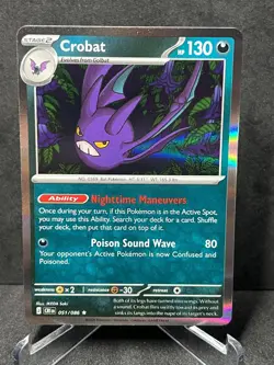Crobat 051/086 Rare Chaos Rising Pokemon Holo Near Mint - Image 1