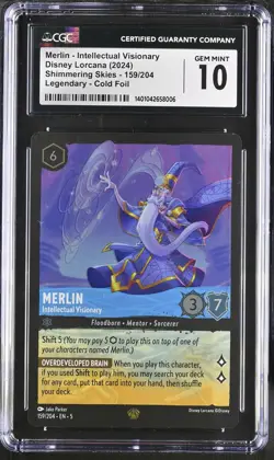 Merlin #159/204 2024 Disney Lorcana Shimmering Skies Cold Foil CGC 10 - Image 1