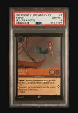 Disney Lorcana HeiHei - Boat Snack Promo Cold Foil PSA 10 9 - Image 2