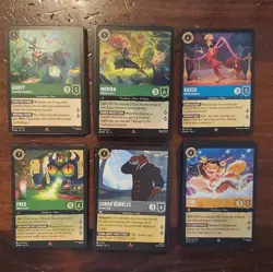 Disney Lorcana 203 bulk lot. ALL Rare & Super Rare. Near Min Condition. No foils - Image 1
