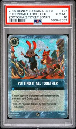 2025 DISNEY LORCANA EN P3-PROMO #27 PUTTING IT ALL TOGETHER PSA 10 - Image 1