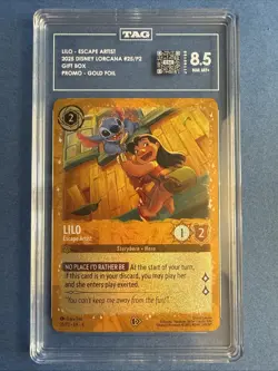 Lilo Escape Artist 25/P2 Gold Foil Promo 2025 Disney Lorcana TAG 8.5 NM MT+ - Image 1