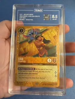 Lilo Escape Artist 25/P2 Gold Foil Promo 2025 Disney Lorcana TAG 8.5 NM MT+ - Image 3