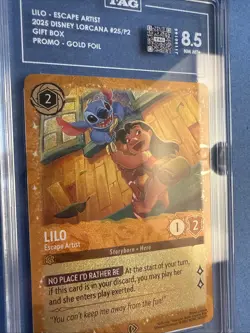 Lilo Escape Artist 25/P2 Gold Foil Promo 2025 Disney Lorcana TAG 8.5 NM MT+ - Image 5