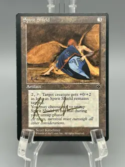 Spirit Shield Mtg Fallen Empires Magic the Gathering Auto Signed Scott Kirschner - Image 1