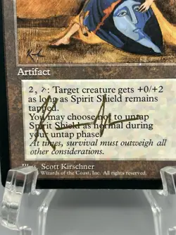 Spirit Shield Mtg Fallen Empires Magic the Gathering Auto Signed Scott Kirschner - Image 2