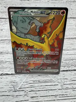 2025 Pokemon SV Destined Rivals EN #208/182 Team Rocket's Moltres ex Ultra rare - Image 1