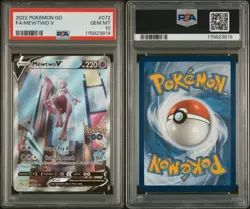 2022 Pokemon SWSH Pokemon GO Mewtwo V #072/078 PSA 10 - Image 3