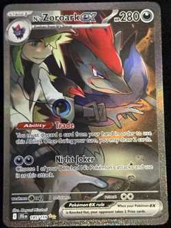 Pokemon N's Zoroark ex 185/159 Sv09: Journey Together Holo - Image 1