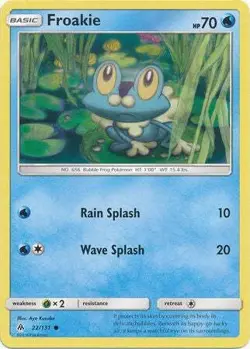 Froakie 22/131 Common - Pokemon Sun & Moon Forbidden Light Card - Image 1