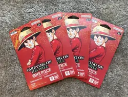 One Piece OP-13 Carrying on His Will Sleeved Blister Booster Packs New LOT OF 4 - Image 1
