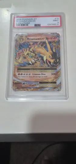 M Charizard EX 13/108 XY Evolutions Holo Rare PSA 9 MINT English Pokemon Card - Image 1