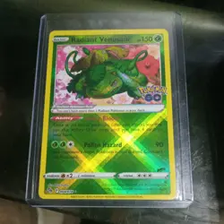 Radiant Venusaur 004/078 NM Radiant Rare Pokemon GO 2022 Pokemon TCG - Image 1