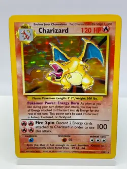 Charizard Pokemon Card TCG Base Holo Rare 4/102 Vintage 1999 WOTC AU Seller - Image 3