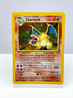 Charizard Pokemon Card TCG Base Holo Rare 4/102 Vintage 1999 WOTC LP (11A) - Image 1