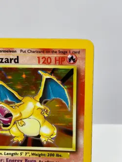 Charizard Pokemon Card TCG Base Holo Rare 4/102 Vintage 1999 WOTC LP (11A) - Image 3