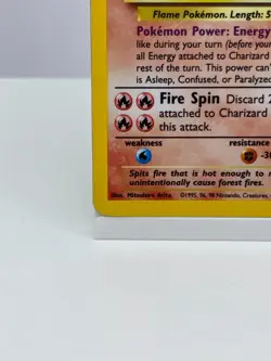 Charizard Pokemon Card TCG Base Holo Rare 4/102 Vintage 1999 WOTC LP (11A) - Image 4