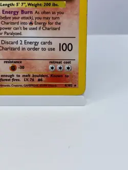 Charizard Pokemon Card TCG Base Holo Rare 4/102 Vintage 1999 WOTC LP (11A) - Image 5