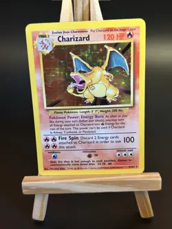 Pokemon TCG Charizard Card 4/102 WOTC 1999 Rare Holo Base LP Condition/ Clean - Image 1