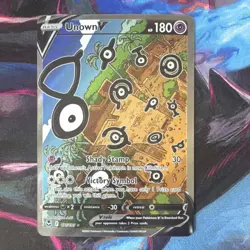 Pokemon Unown V Ultra Rare Full Art Holo Basic Card Silver Tempest 177/195 - Image 1