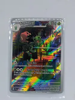 Pokemon TCG Scovillain Illustration Scarlet Violet Base Set Card 202/198 - Image 1