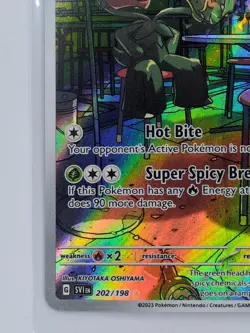 Pokemon TCG Scovillain Illustration Scarlet Violet Base Set Card 202/198 - Image 2