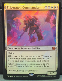 Triceraton Commander 25 FOIL TMNT Teenage Mutant Ninja Turtles Card Game MTG NM - Image 1
