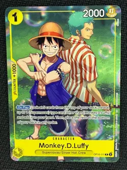 One Piece Card TCG Monkey. D. Luffy & Roronoa Zoro OP10-111 Promo SET SAIL - Image 1