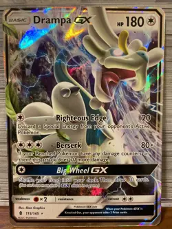 Drampa GX 115/145 - Guardians Rising NM Full Art Ultra Rare Pokemon Card - Image 1