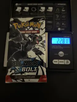 Heavy 22.81g Pokemon TCG SV 10.5 Black Bolt Booster Pack Sealed! - Image 1