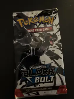 Heavy 22.81g Pokemon TCG SV 10.5 Black Bolt Booster Pack Sealed! - Image 2