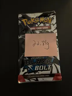 Heavy 22.81g Pokemon TCG SV 10.5 Black Bolt Booster Pack Sealed! - Image 4