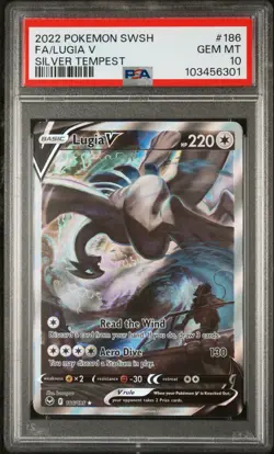 Lugia V 186/195 Silver Tempest Pokemon PSA 10 - Image 1