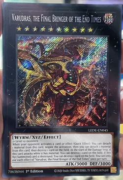 Yugioh - Varudras, the Final Bringer of the End Times - Secret - 1st - LEDE-EN04 - Image 1