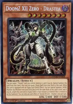 Yugioh! LP DoomZ XII Zero - Drastea - DOOD-EN008 - Secret Rare - 1st Edition Lig - Image 1