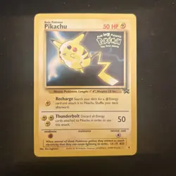 1999 Pokemon TCG Pikachu #4 Black Star Promo WB Kids Movie - Image 1