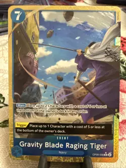 Gravity Blade Raging Tiger (Alternate Art) OP06-058 Premium Booster -The Best- - Image 1