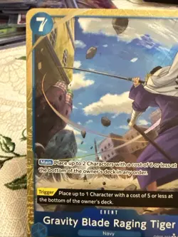 Gravity Blade Raging Tiger (Alternate Art) OP06-058 Premium Booster -The Best- - Image 2