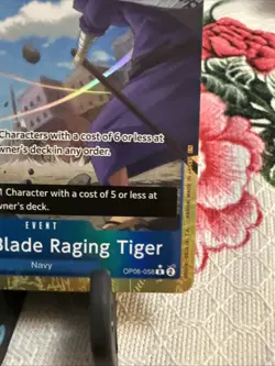 Gravity Blade Raging Tiger (Alternate Art) OP06-058 Premium Booster -The Best- - Image 4