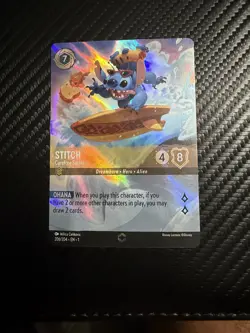 Disney Lorcana TCG - Stitch Carefree Surfer - (Enchanted) - NM The First Chapter - Image 1