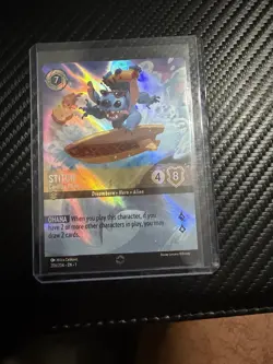 Disney Lorcana TCG - Stitch Carefree Surfer - (Enchanted) - NM The First Chapter - Image 3