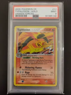Pokemon Typhlosion #17 Unseen Forces Holo Rare PSA 9 MINT - Image 1