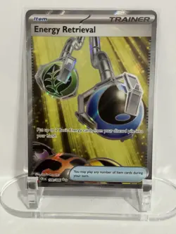 Nintendo Pokemon TCG Energy Retrieval Crown Zenith Secret Rare Holo 108/086 EN - Image 1