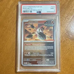 Pokemon TCG Iron Moth Paradox Rift GameStop Exclusive Promo Reverse Holo PSA 9 - Image 1