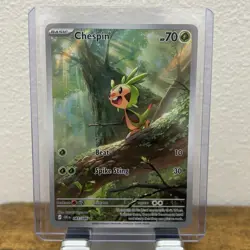 Pokemon Chespin 087/086 Illustration Rare CRI Chaos Rising Full Art Holo NM - Image 1