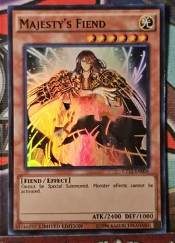 Yu-Gi-Oh! TCG Majesty's Fiend CT12-EN004 Limited Edition Super Rare - Image 1