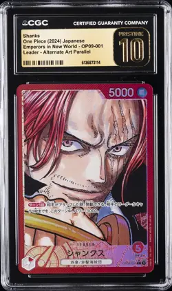 2024 ONE PIECE: JAPANESE #OP09-001 SHANKS CGC 10 PRISTINE - Image 1