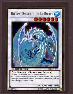 Brionac, Dragon of the Ice Barrier Gold Ed Yu-Gi-Oh Card GLD5-EN031 NM/M - Image 1